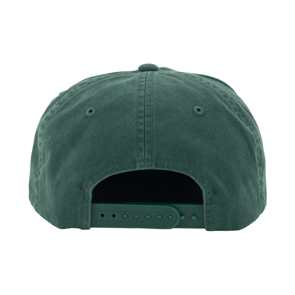 Vintage Green Bay Packers Hat | 6 Panel Snapback Hat, rear view in green with adjustable snap closure, by My Store for Home page, Football, Hot Off The Press