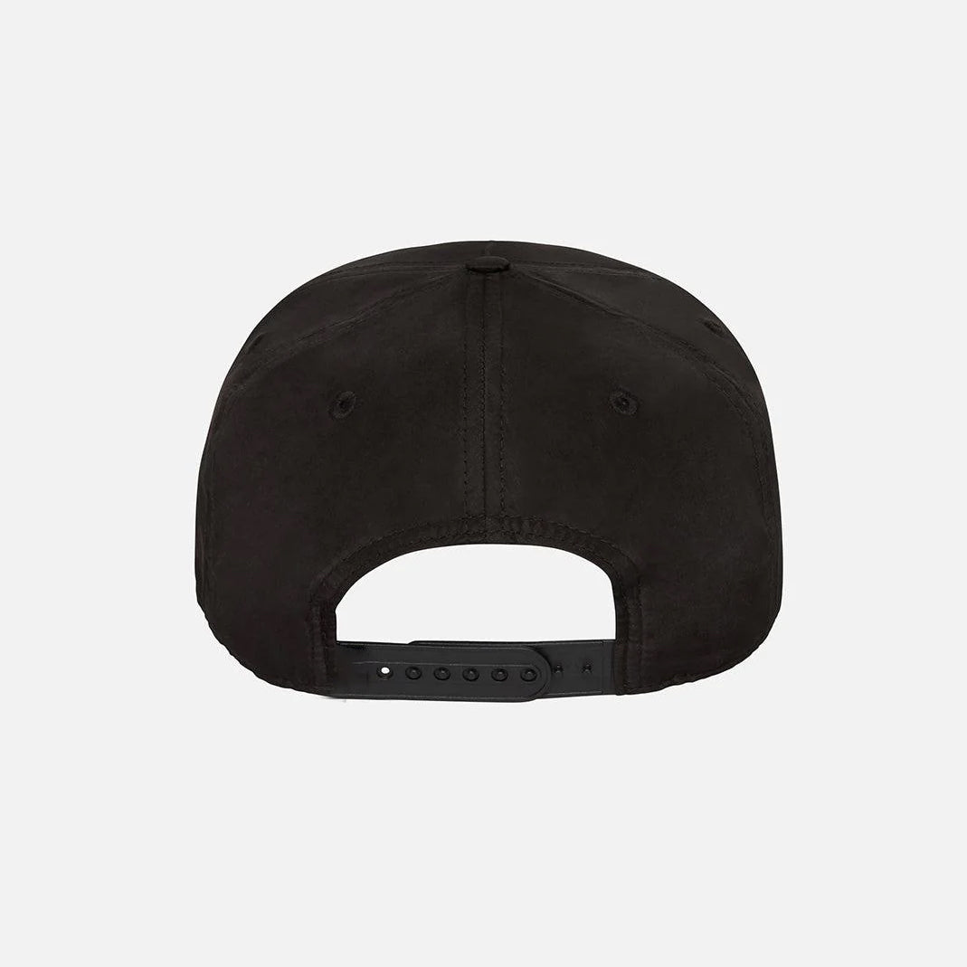 Vintage New Orleans Saints Hat | 5 Panel Black Snapback Hat shown from the rear by My Store for Home page, Football, and Hot Off The Press