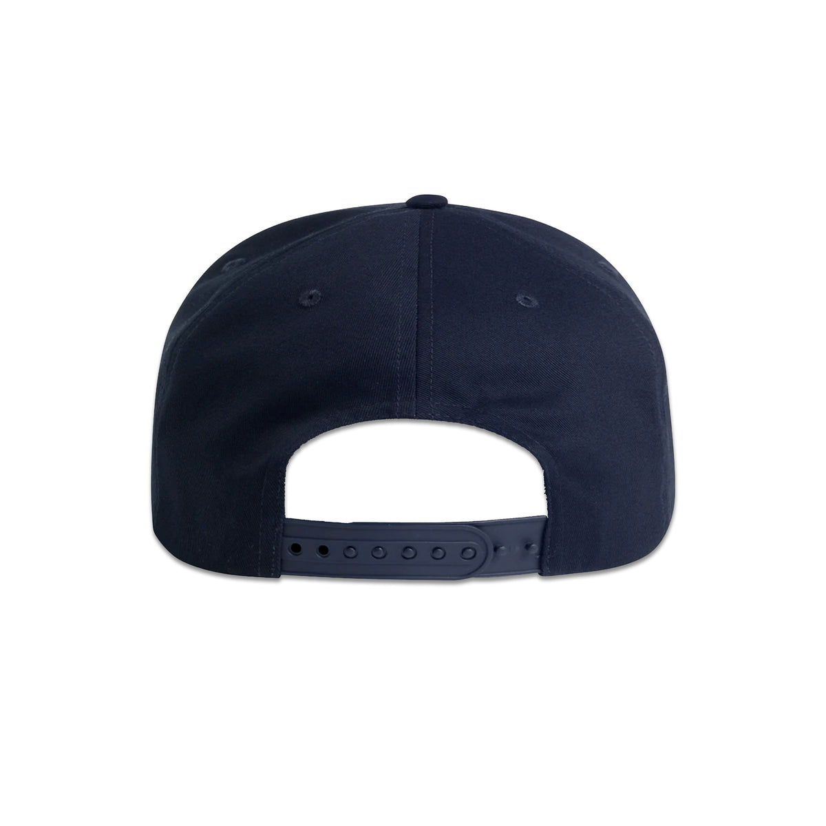 Back view of Vintage Milwaukee Brewers Hat | 5 Panel Snapback Hat in navy with adjustable snap closure, by My Store for Baseball and Featured Hats collections