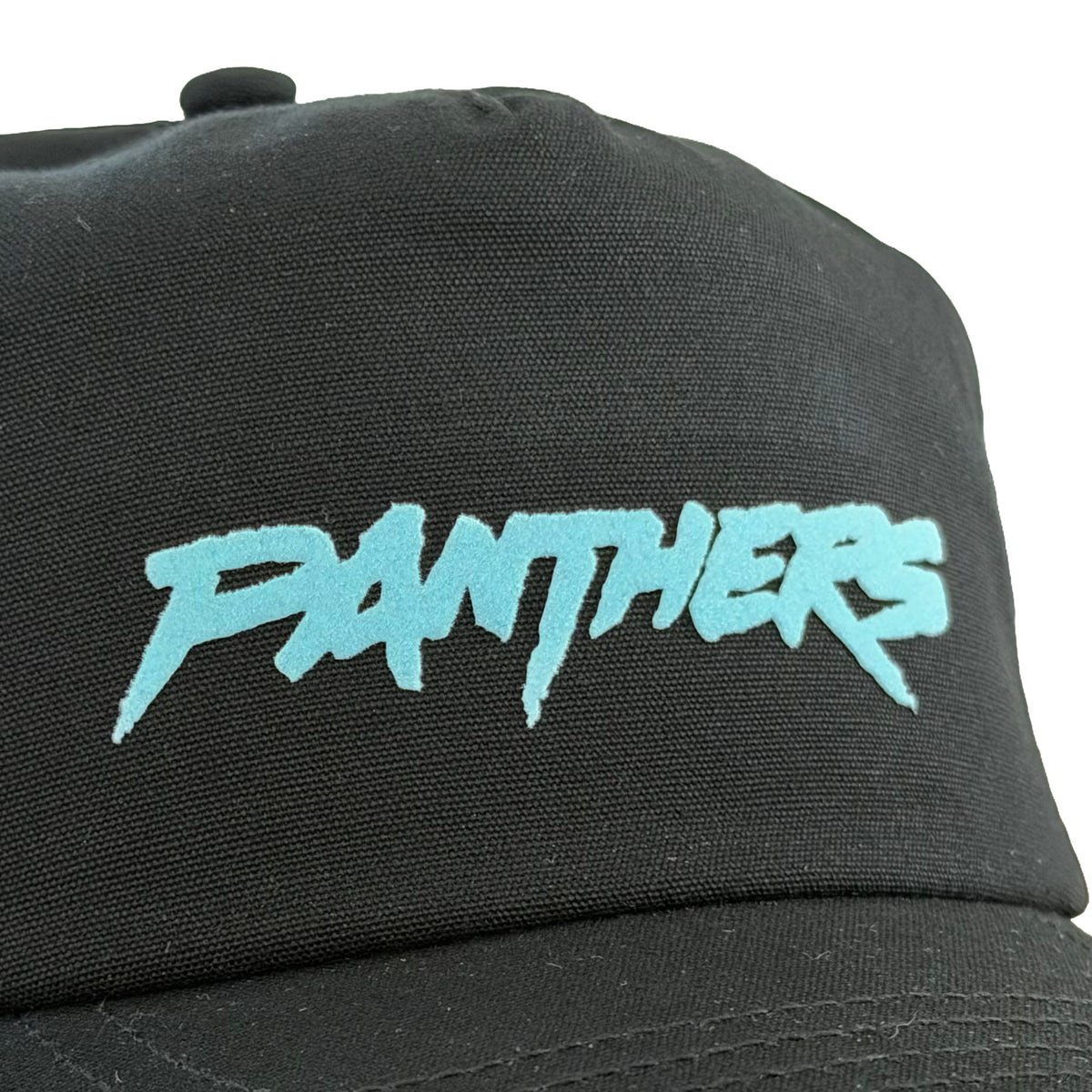 Vintage Carolina Panthers Hat | 5 Panel Black Snapback Wordmark Hat