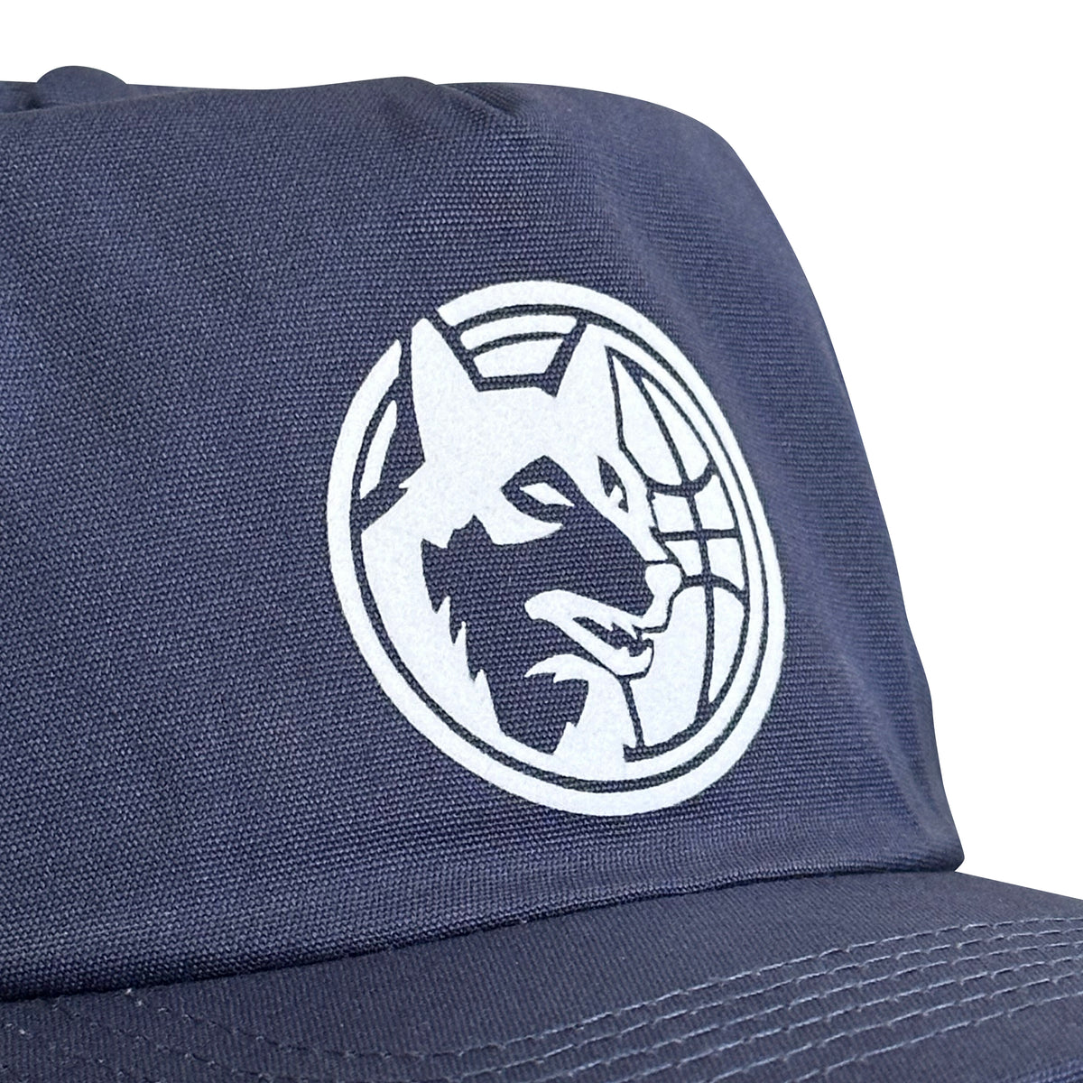 Vintage Minnesota Timberwolves Hat | 5 Panel Snapback Hat, navy five-panel snapback with white Timberwolves logo, by My Store for Home page, Basketball