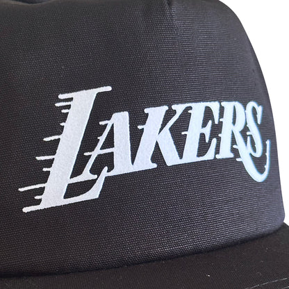 Vintage Los Angeles Lakers Hat (White) | 5 Panel Snapback Hat