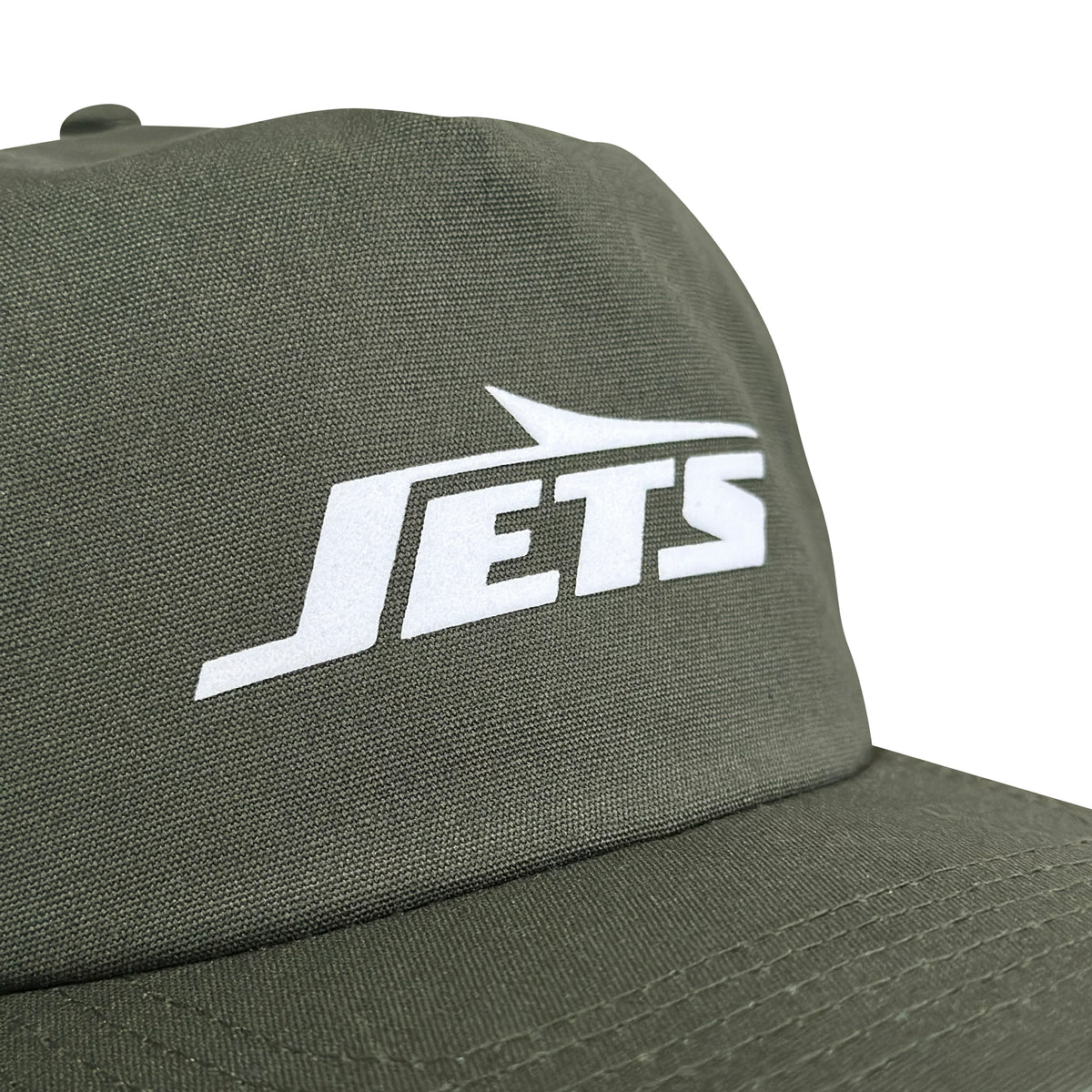 Vintage New York Jets Hat | 5 Panel Snapback Hat in forest green with a white Jets logo, from My Store for Home page and Football.
