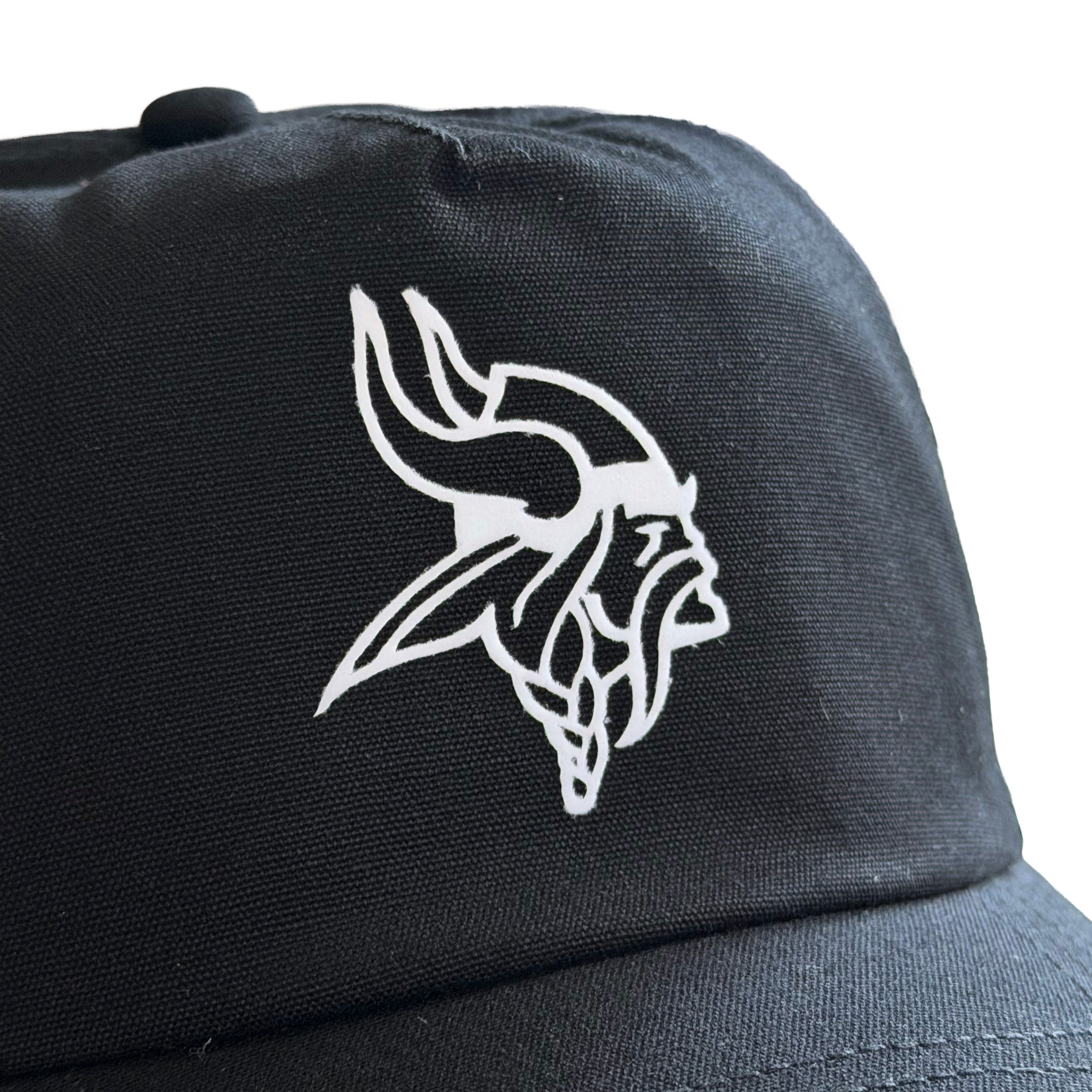 Vintage Minnesota Vikings Hat | 5 Panel Black Snapback Hat