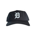Vintage Detroit Tigers Hat | 5 Panel Black Snapback Hat, black five panel cap with white Detroit D logo, My Store, Home page, Baseball, Featured Hats