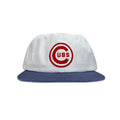 Vintage Chicago Cubs Hat | 6 Panel Strapback Hat in white and navy with a red Cubs logo by My Store, Home page, Baseball