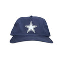 Vintage Dallas Cowboys Hat | 5 Panel Snapback Hat in navy blue with a white star logo and curved brim by My Store for Home page and Football