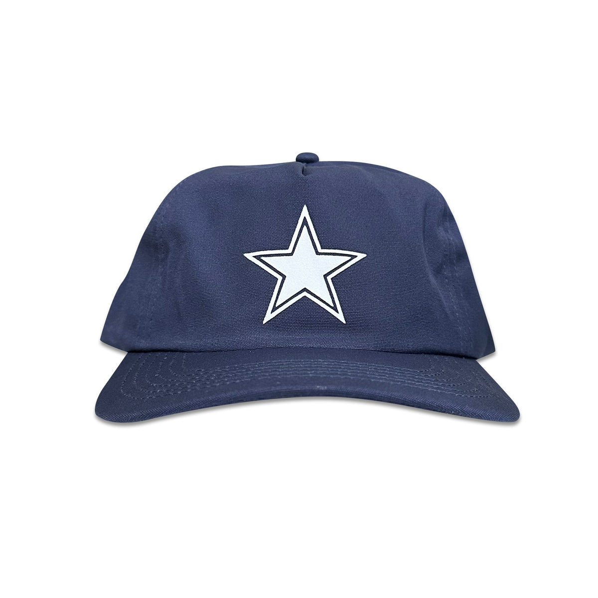 Vintage Dallas Cowboys Hat | 5 Panel Snapback Hat in navy blue with a white star logo and curved brim by My Store for Home page and Football
