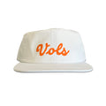 Vintage Tennessee Volunteers Hat | 6 Panel Snapback Hat, cream cotton twill hat with orange Vols lettering by My Store for Home page and College