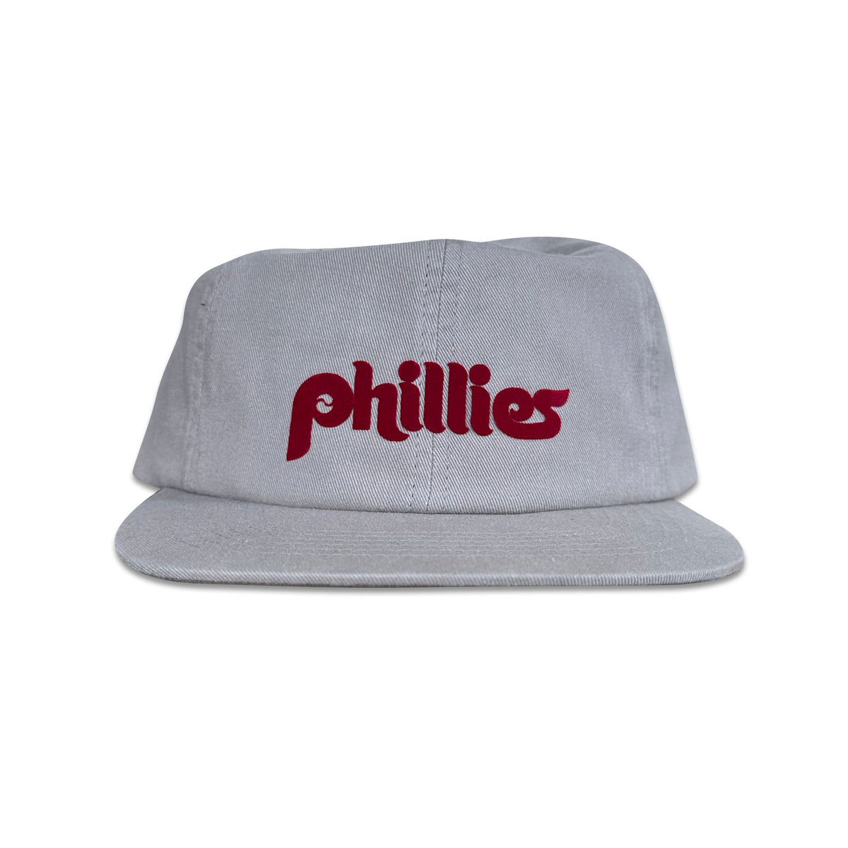 Vintage Philadelphia Phillies Hat | 6 Panel Snapback, gray cap with red Phillies logo from My Store for Home page and Baseball collection