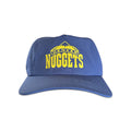 Vintage Denver Nuggets Hat | 5 Panel Snapback Hat in navy blue with yellow Denver Nuggets logo, from My Store Basketball collection