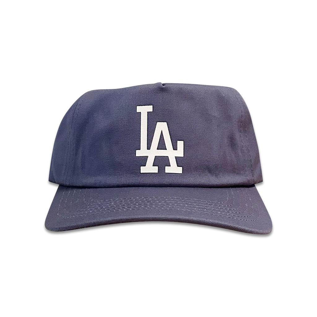 Vintage Los Angeles Dodgers Hat | 5 Panel Snapback Hat, navy cap with white LA logo, by My Store for Home page and Baseball