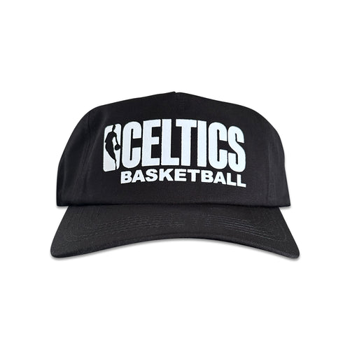 Vintage Boston Celtics Hat | 5 Panel Black Snapback Hat, black cap with Celtics Basketball logo, by My Store for Home page and Basketball