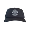 Vintage Chicago Blackhawks Hat | 5 Panel Black Snapback Hat, black cap with circular Blackhawks logo and curved brim from My Store.