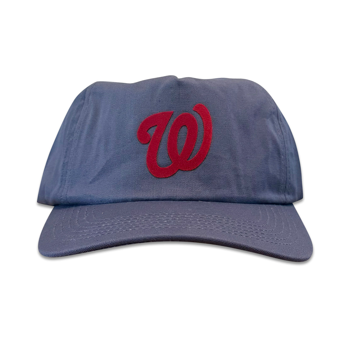 Vintage Washington Nationals Hat | 5 Panel Snapback Hat in navy blue with red W logo, front view, from My Store Baseball collection