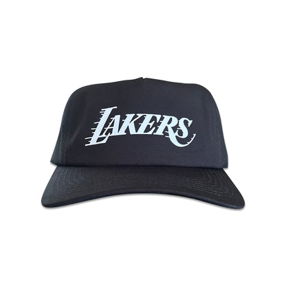 Vintage Los Angeles Lakers Hat (White) | 5 Panel Snapback Hat