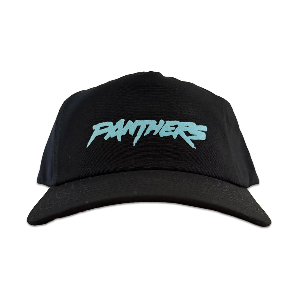 Vintage Carolina Panthers Hat | 5 Panel Black Snapback Wordmark Hat