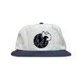 Vintage Dallas Mavericks Hat | 6 Panel Strapback Hat in white with navy brim and old school logo, by My Store for Home page, Basketball