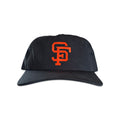 Vintage San Francisco Giants Hat | 5 Panel Snapback Hat, black five-panel cap with orange Giants logo from My Store for Home page, Baseball, and Featured Hats