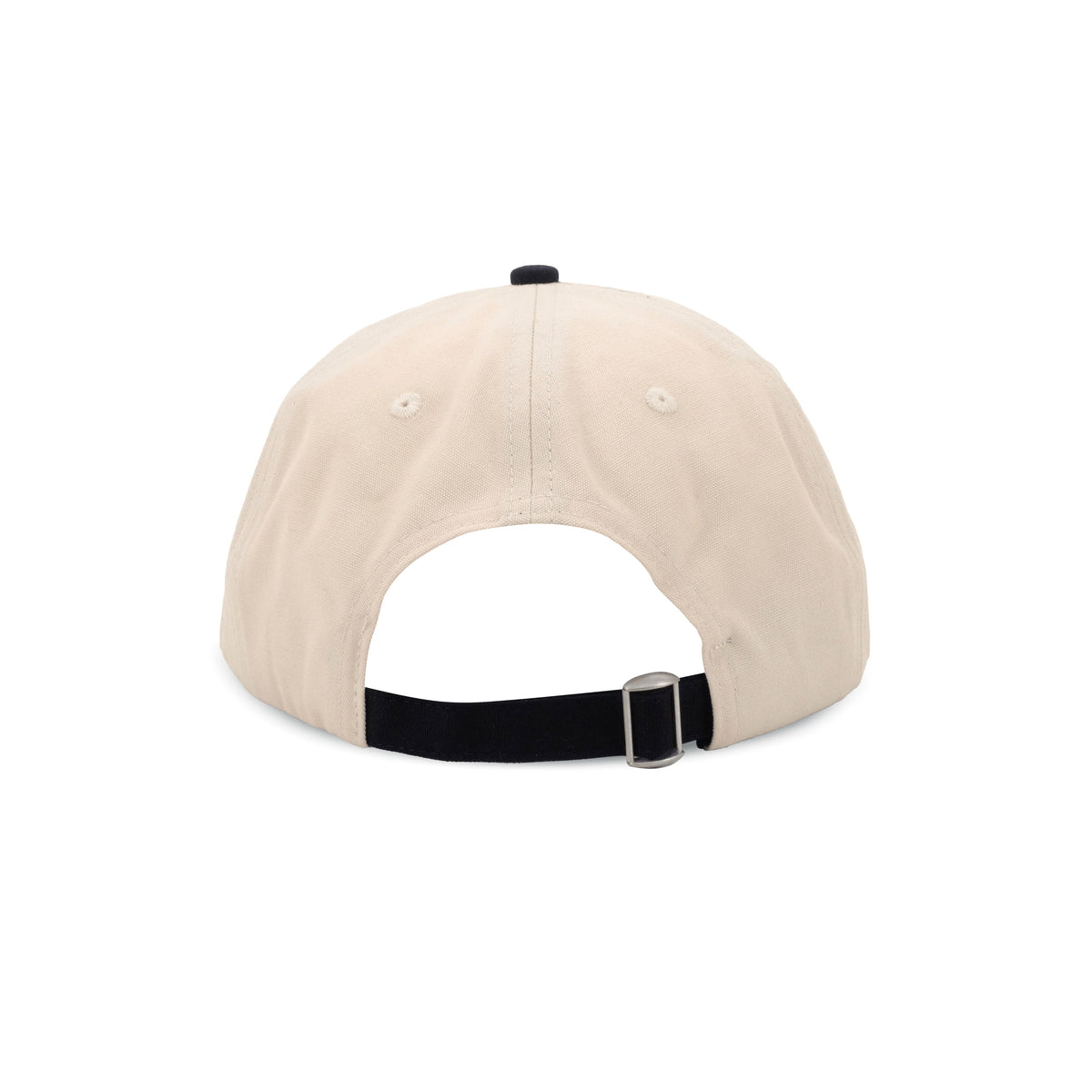 Vintage San Francisco Giants Hat | 6 Panel Strapback Hat shown from the back in beige with a black adjustable strap and metal buckle by My Store