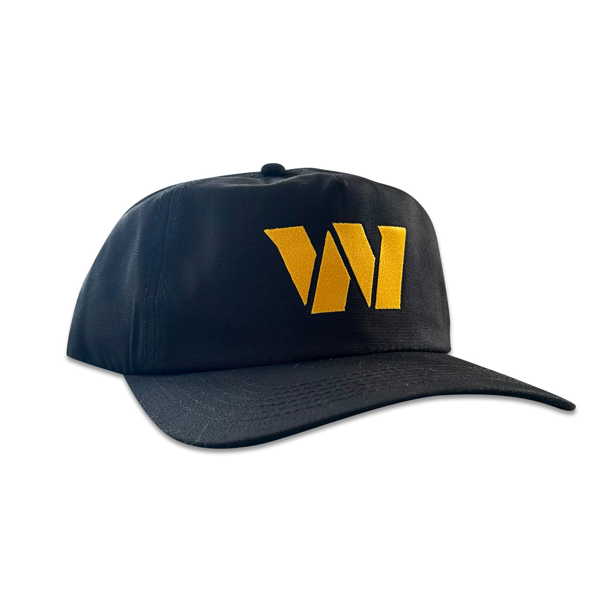 Vintage Washington Commanders Hat | 5 Panel Black Snapback Hat, black cap with gold W logo by My Store