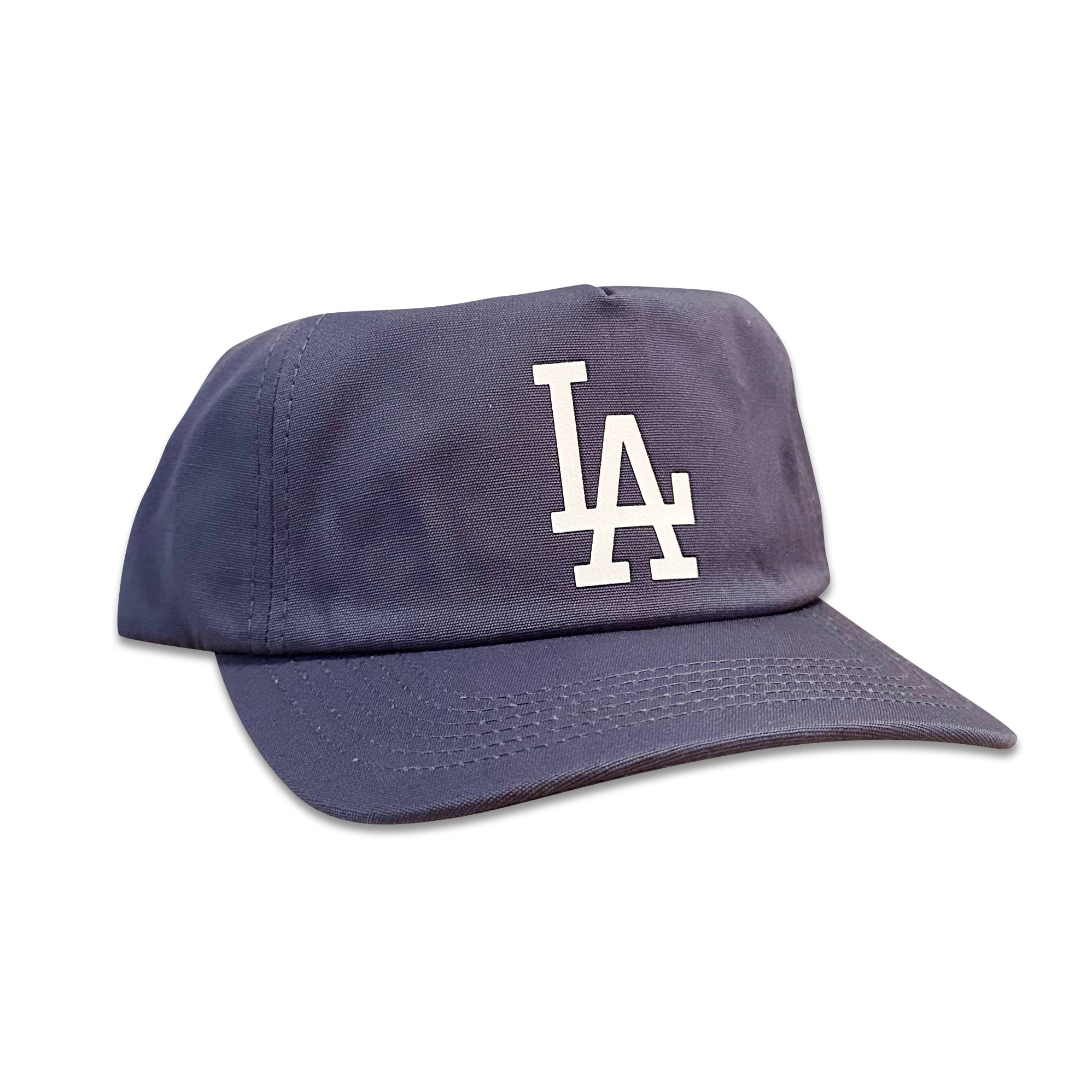 Vintage Los Angeles Dodgers Hat | 5 Panel Snapback Hat in navy with white LA logo, by My Store for Home page, Baseball