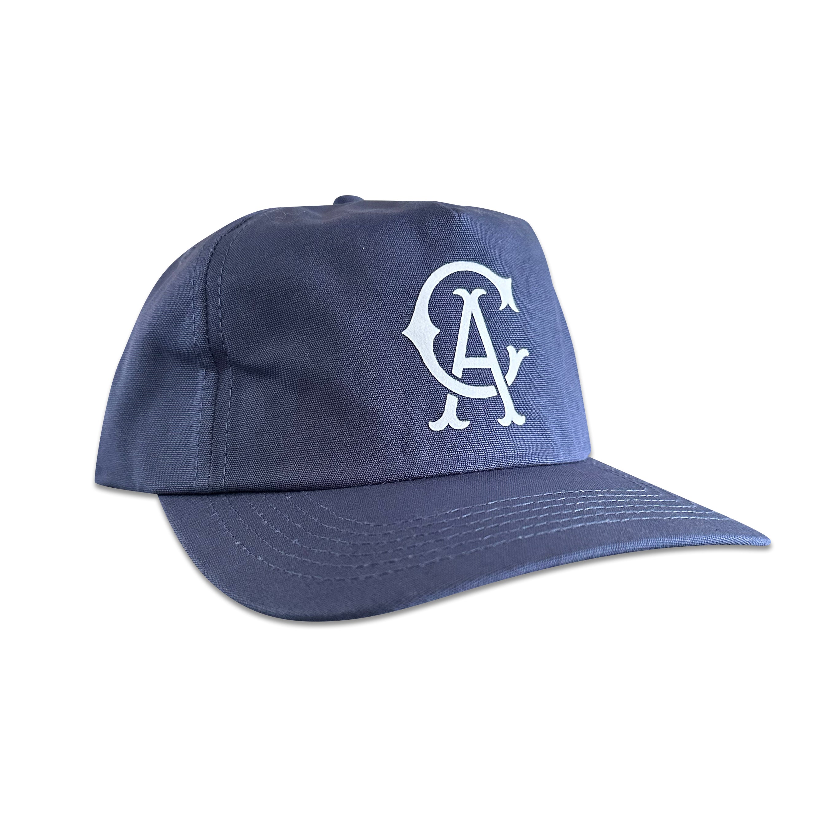 Vintage California Angels Hat | 5 Panel Snapback Anaheim Angels Hat in navy blue with white classic A logo, from My Store’s Home page and Baseball collection