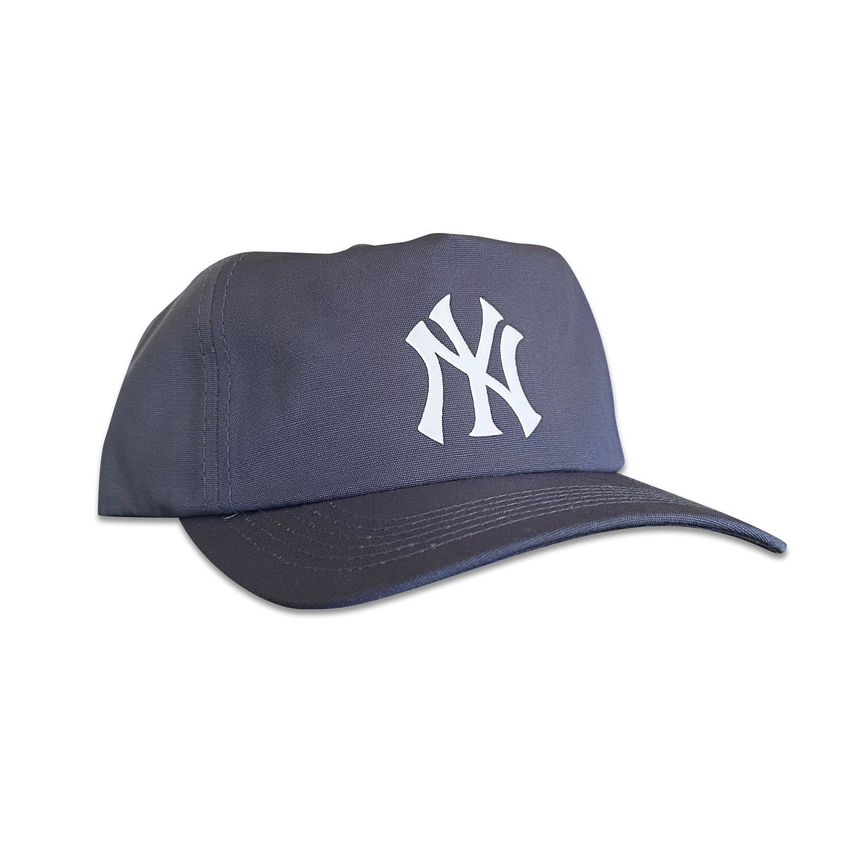 Vintage New York Yankees Hat | 5 Panel Snapback Hat in navy with white Yankees logo by My Store for Home page and Baseball collections