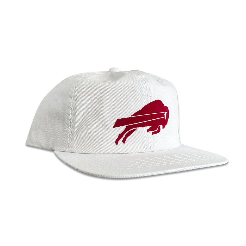 White Buffalo Bills snapback hat with red logo, Vintage Buffalo Bills Hat | 6 Panel Snapback Hat from My Store, Home page and Football