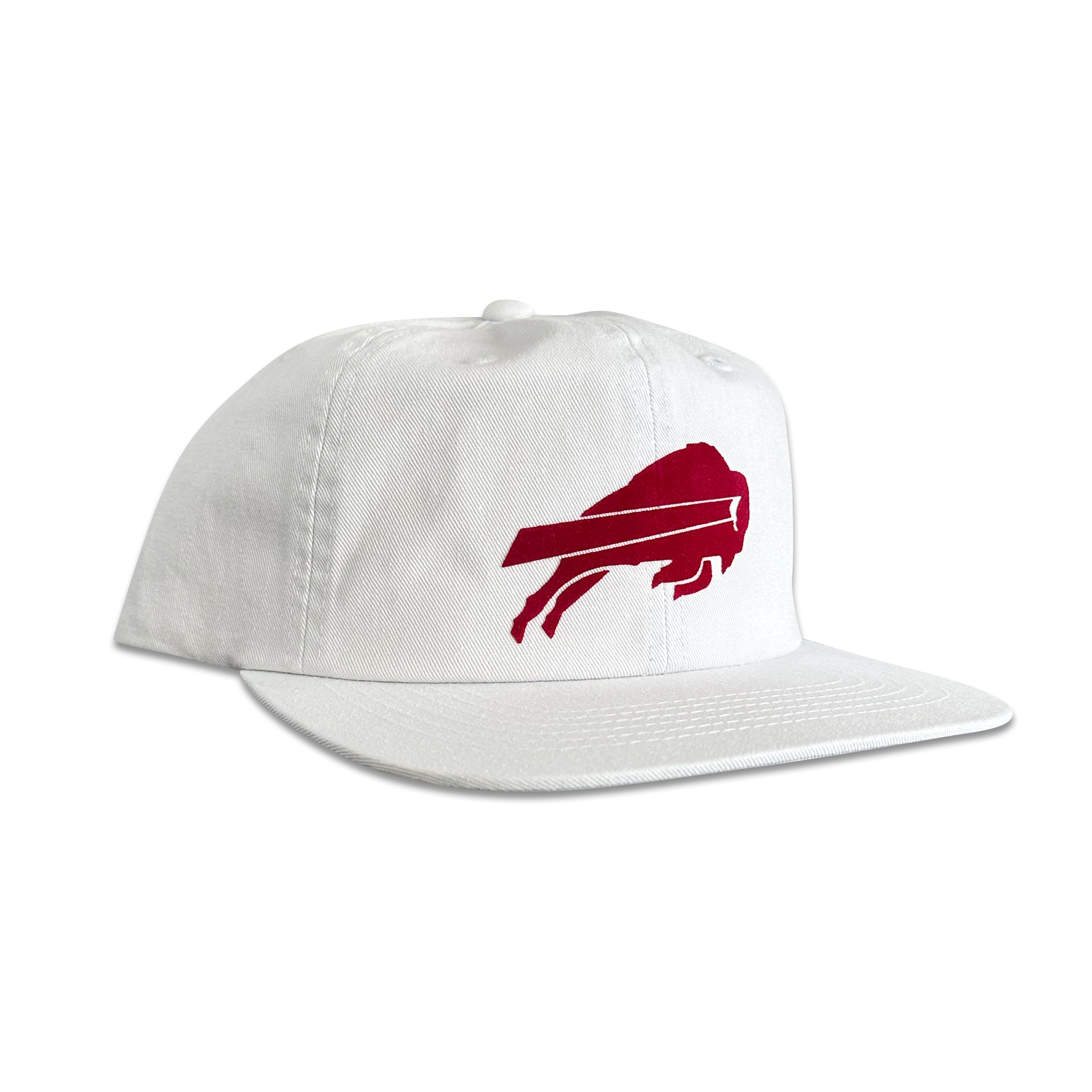 White Buffalo Bills snapback hat with red logo, Vintage Buffalo Bills Hat | 6 Panel Snapback Hat from My Store, Home page and Football