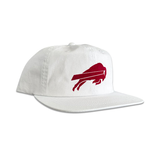White Buffalo Bills snapback hat with red logo, Vintage Buffalo Bills Hat | 6 Panel Snapback Hat from My Store, Home page and Football