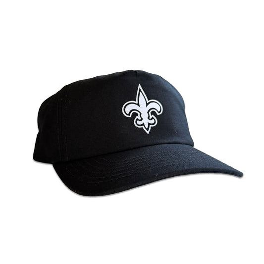 Vintage New Orleans Saints Hat | 5 Panel Black Snapback Hat